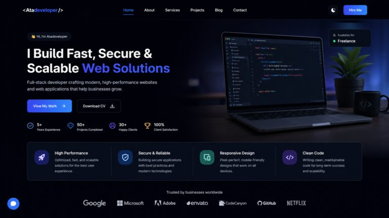 Atadevolper Official Website Homepage
